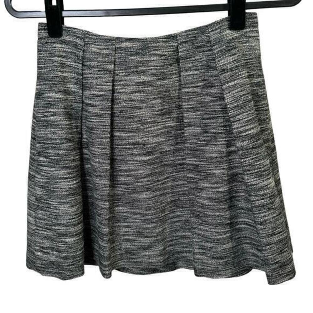 Madewell Countdown Tweed Pleated Mini skirt Size 0‎ - Picture 2 of 6